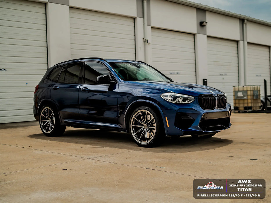 AWX for BMW X3M/X4M 21x10.5 Inch +35 Offset Forged Wheels Titan