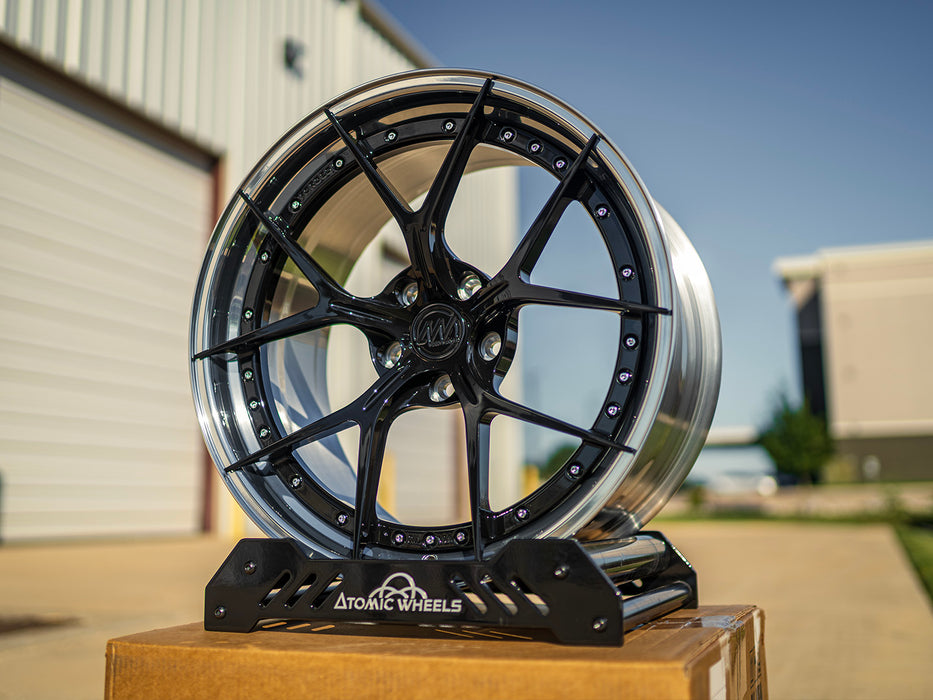 AWZX for Tesla Model S/X 20x10.5 Inch +33 Offset Forged Wheels Polished & Gloss Black