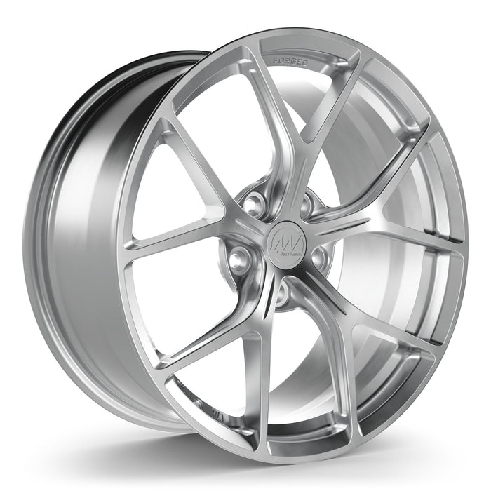 AWZZ Forged Wheels for Tesla Model 3/Y Satin Silver render