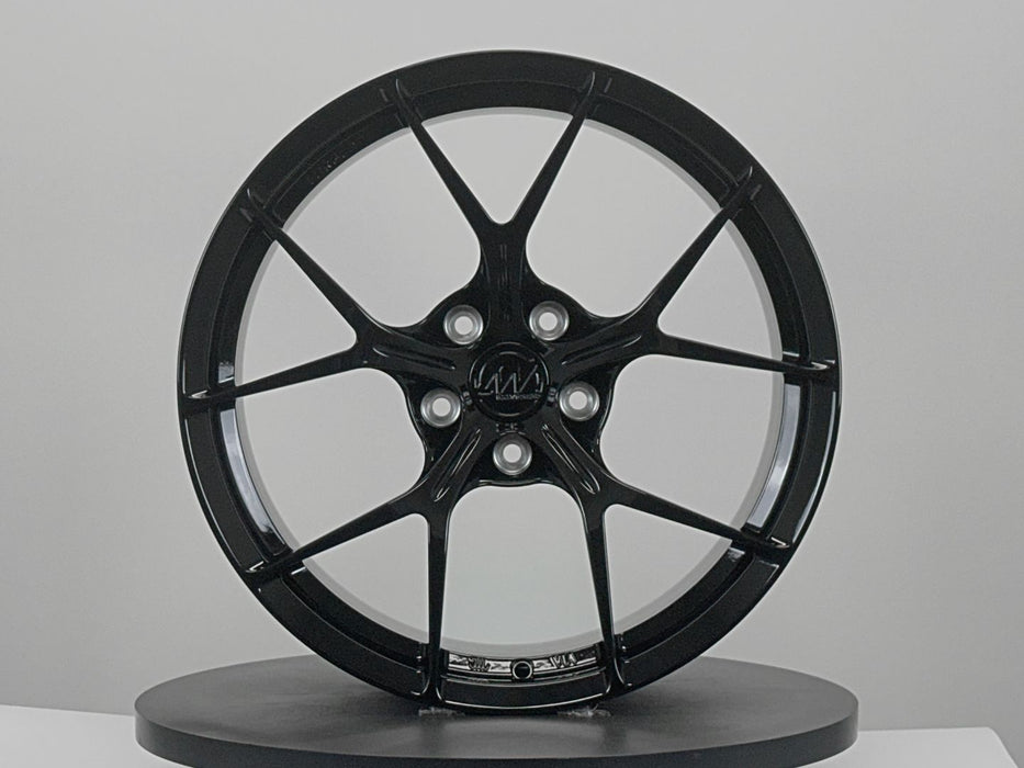 AWZZ for BMW M3 F80/E90 19x9.5 Inch +22 Offset Forged Wheels Gloss Black