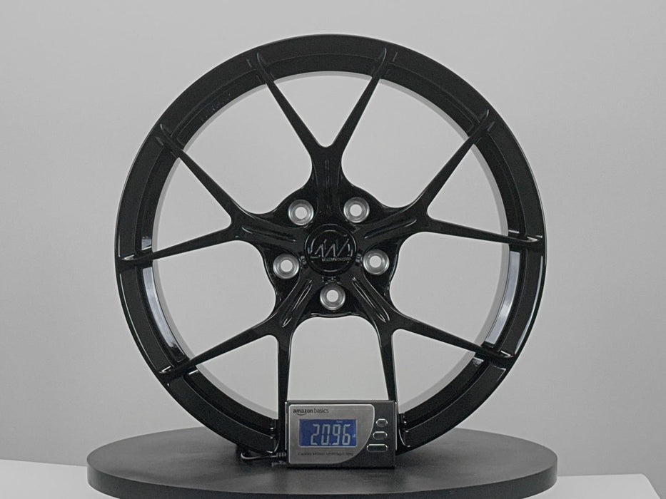 AWZZ for BMW M3 F80/E90 19x9.5 Inch +22 Offset Forged Wheels Gloss Black