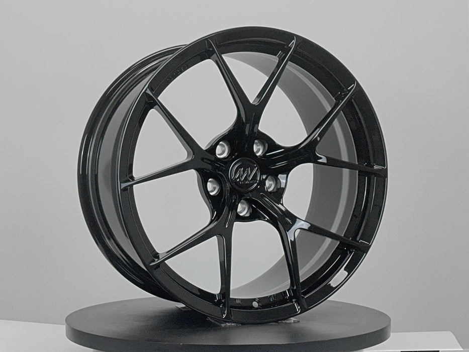 AWZZ for BMW M3 F80/E90 19x9.5 Inch +22 Offset Forged Wheels Gloss Black