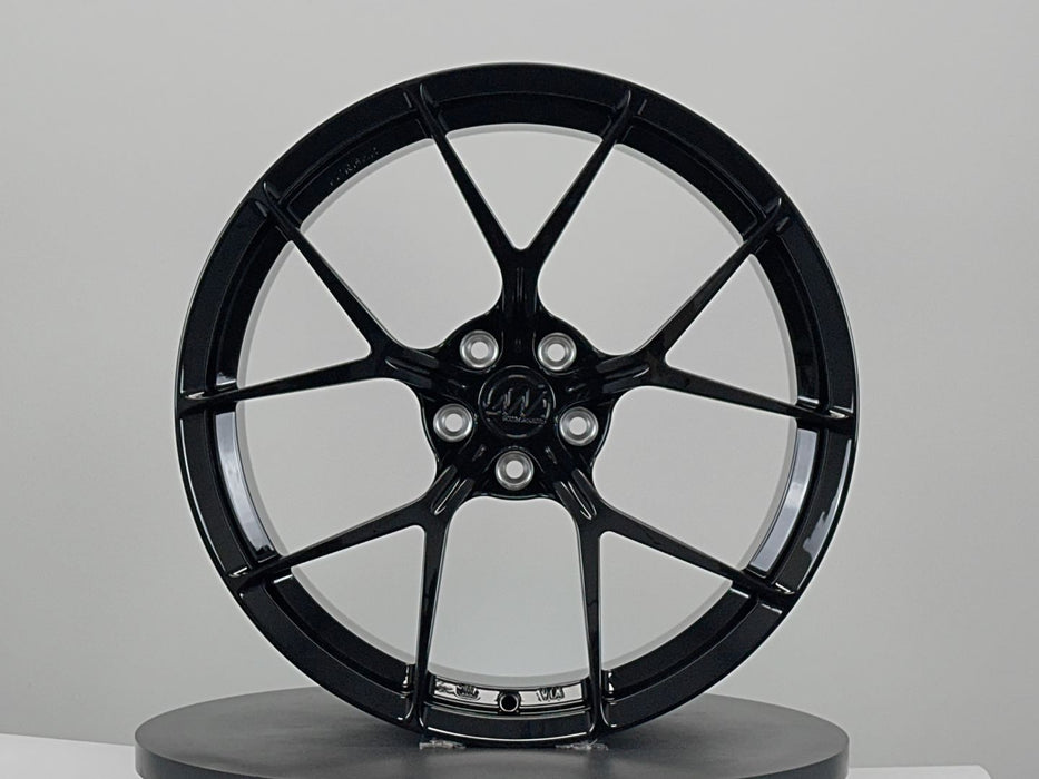 AWZZ for Mercedes AMG E63S 20x10 Inch +12 Offset Forged Wheels Gloss Black