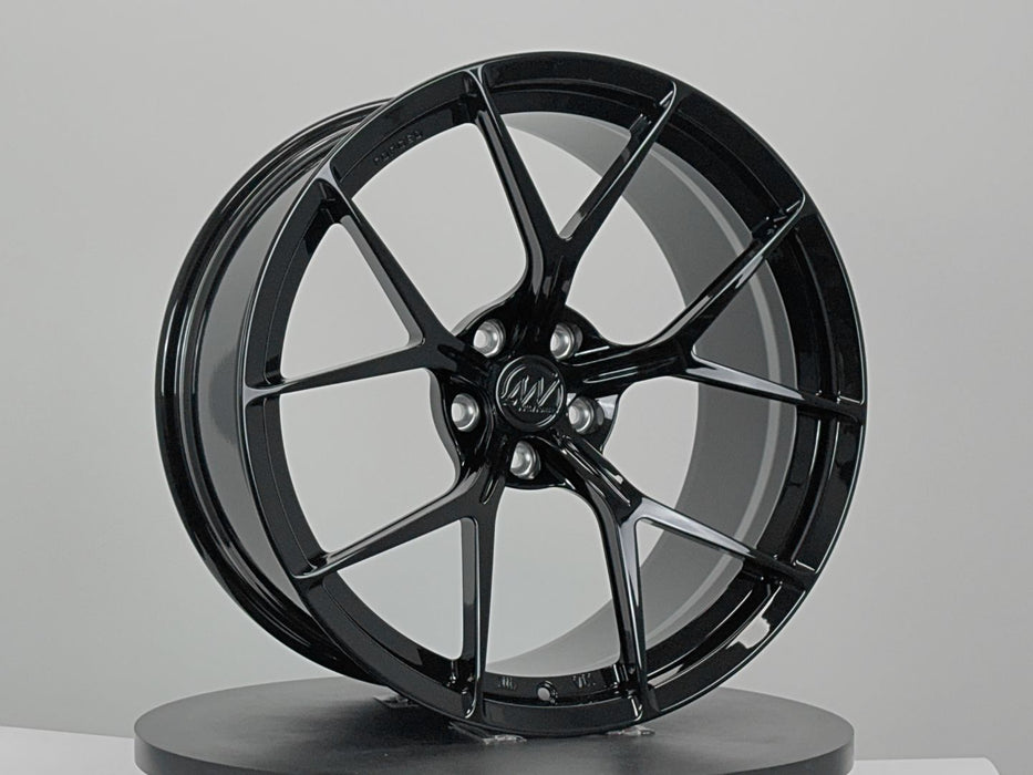 AWZZ for Mercedes AMG E63S 20x10 Inch +12 Offset Forged Wheels Gloss Black
