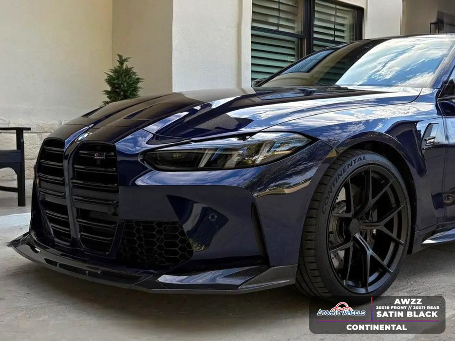 AWZZ for BMW M2/M3/M4 20x10 Inch +12 Offset Forged Wheels Satin Black