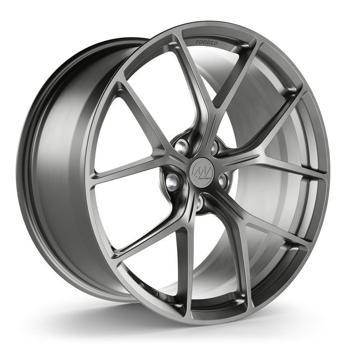 AWZZ Forged Wheels for Tesla Model 3/Y Satin Gunmetal render