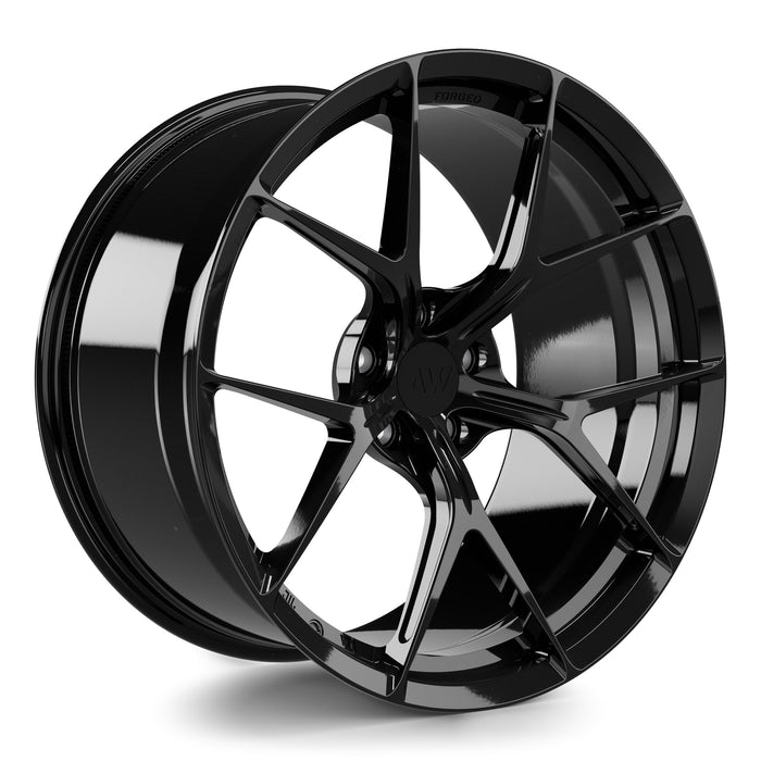 AWZZ Forged Wheels for BMW M5/M8 F9x 20" / 10.5" +22 / Gloss Black render