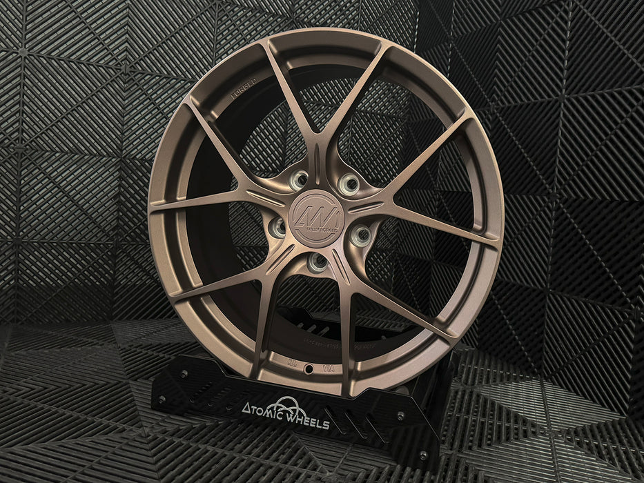 AWZZ for Rivian R1T/R1S 20x8.5 Inch +45 Offset Forged Wheels Satin Bronze