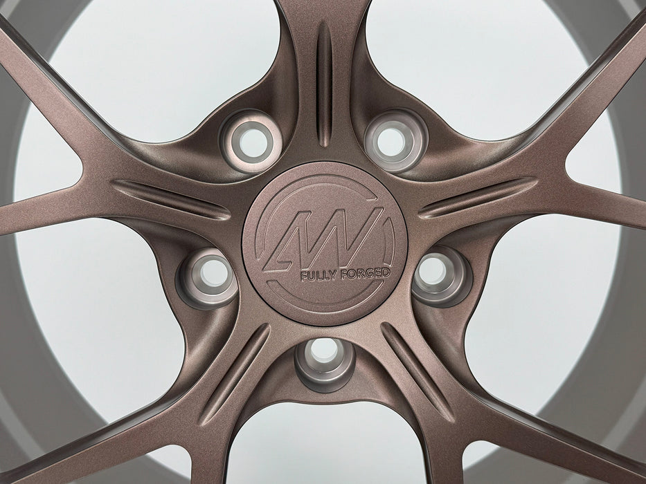 AWZZ for Rivian R1T/R1S 20x8.5 Inch +45 Offset Forged Wheels Satin Bronze