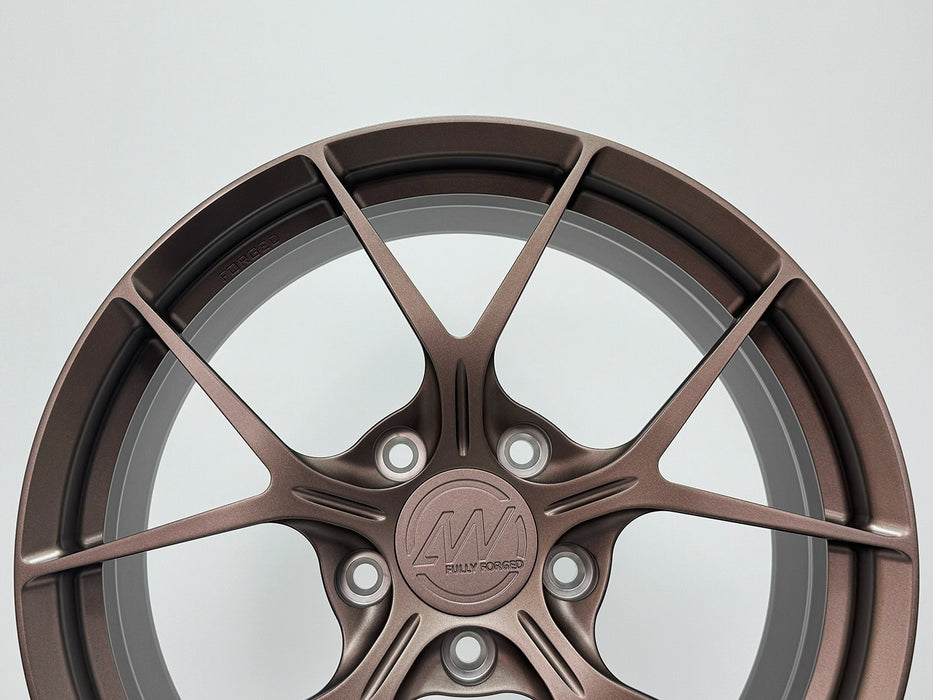 AWZZ for Rivian R1T/R1S 20x8.5 Inch +45 Offset Forged Wheels Satin Bronze