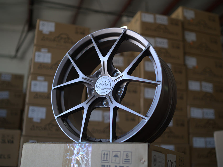 AWZZ for Rivian R1T/R1S 20x8.5 Inch +45 Offset Forged Wheels Satin Bronze