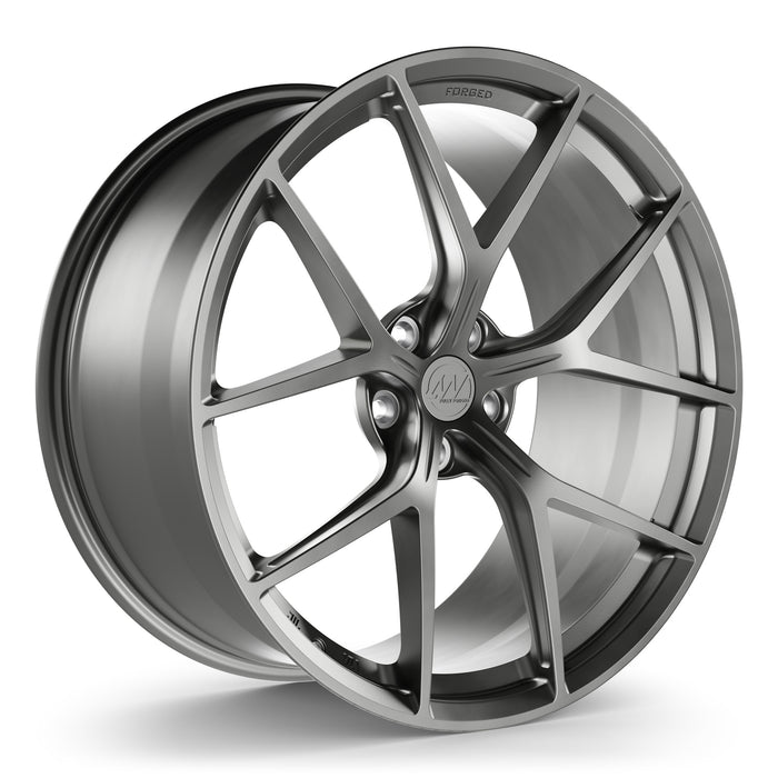 AWZZ Forged Wheels for Tesla Model 3/Y Satin Gunmetal render