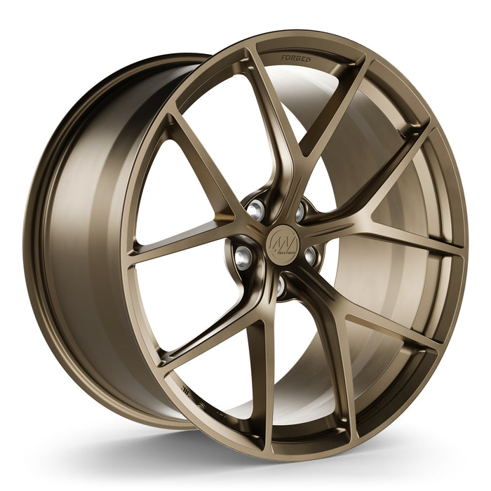 AWZZ Forged Wheels for Tesla Model 3/Y Satin Bronze render