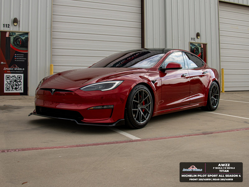 AWZZ Forged Wheels for Tesla Model S/X - 19" / 9.5" +35 / Titan