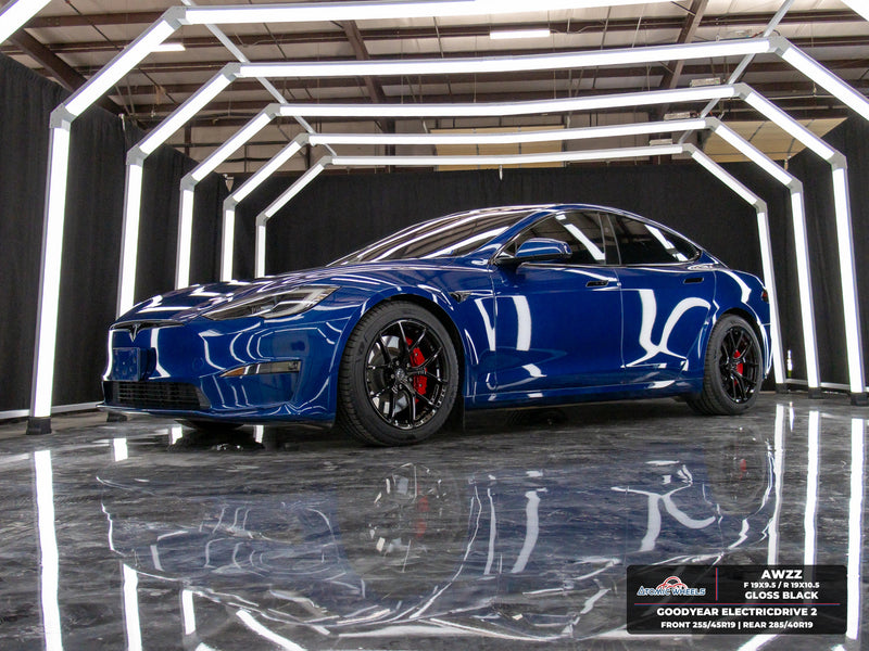 AWZZ Forged Wheels for Tesla Model S/X - 19" / 9.5" +35 / Gloss Black