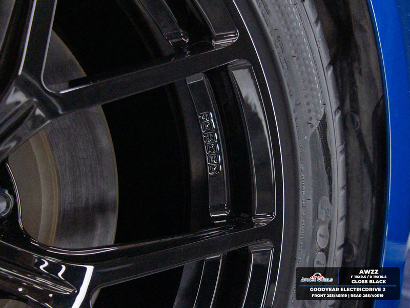 AWZZ Forged Wheels for Tesla Model S/X - 19" / 9.5" +35 / Gloss Black