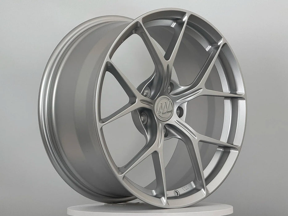AWZZ for Tesla Model 3/Y 19x9.5 Inch +35 Offset Forged Wheels Satin Silver
