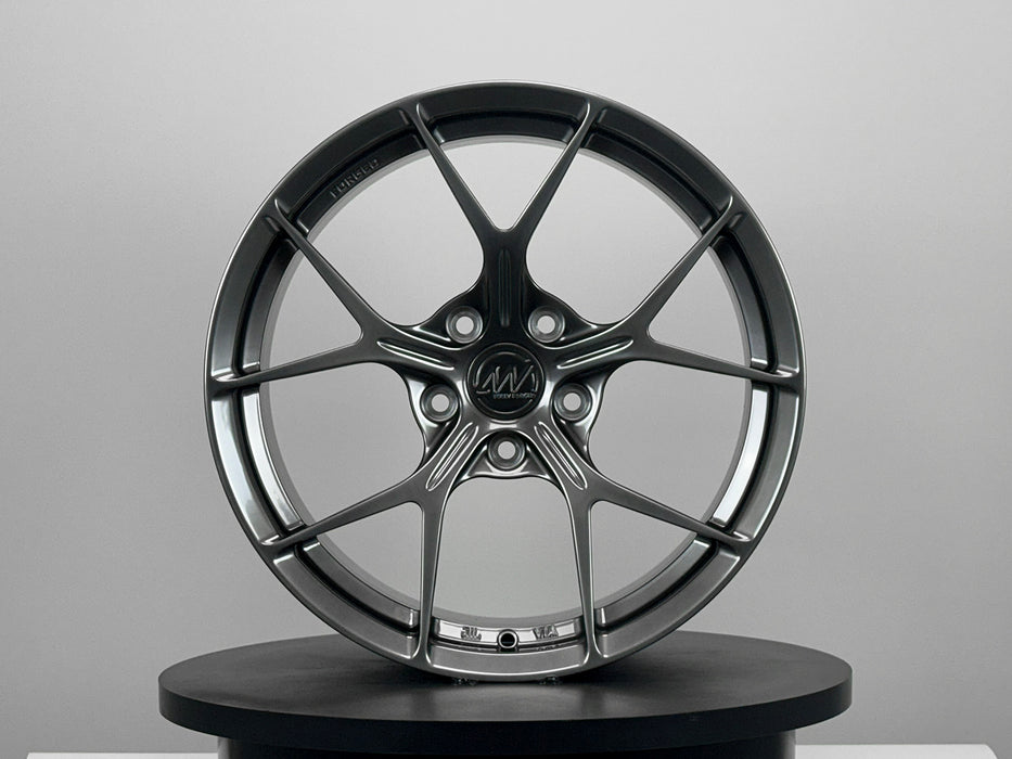 AWZZ for Honda Civic FL5 and Acura Integra Type-S 18x9.5 Inch +45 Offset Forged Wheels Titan