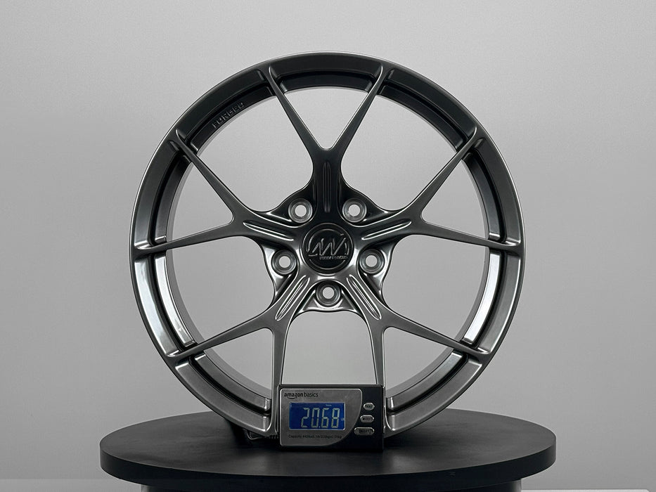 AWZZ for Honda Civic FL5 and Acura Integra Type-S 18x9.5 Inch +45 Offset Forged Wheels Titan