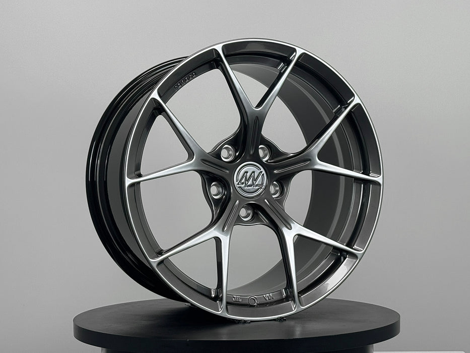 AWZZ for Honda Civic FL5 and Acura Integra Type-S 18x9.5 Inch +45 Offset Forged Wheels Titan