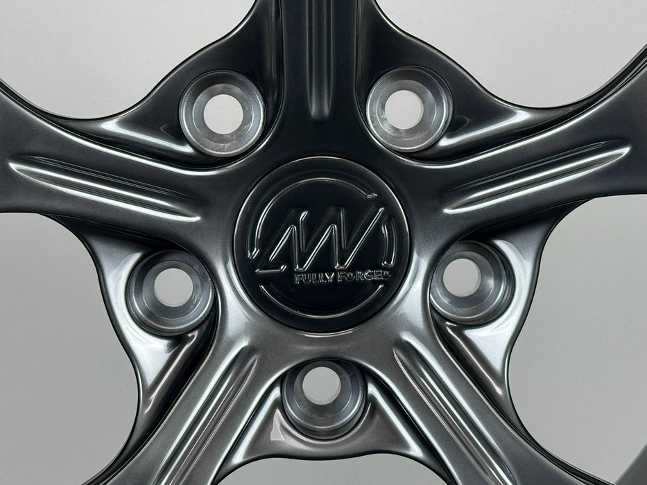 AWZZ for Honda Civic FL5 and Acura Integra Type-S 18x9.5 Inch +45 Offset Forged Wheels Titan