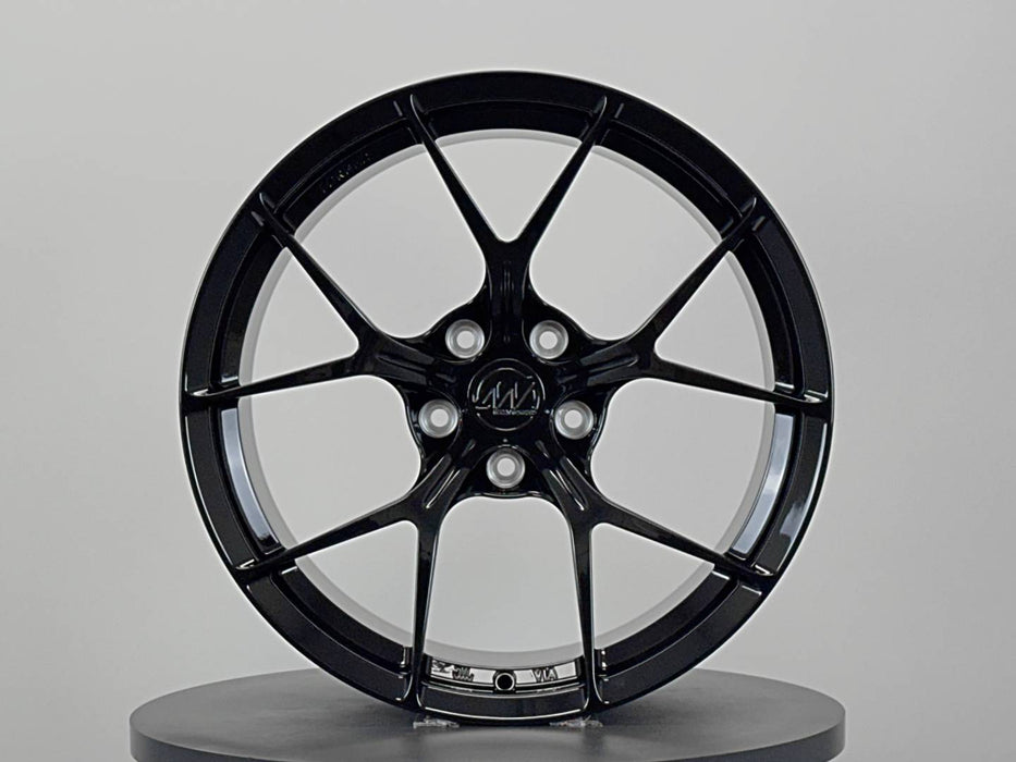 AWZZ for BMW M3 F80/E90 19x10.5 Inch +22 Offset Forged Wheels Gloss Black