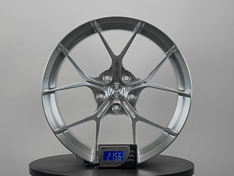 AWZZ for BMW M3 F80/E90 19x9.5 Inch +22 Offset Forged Wheels Brushed Silver