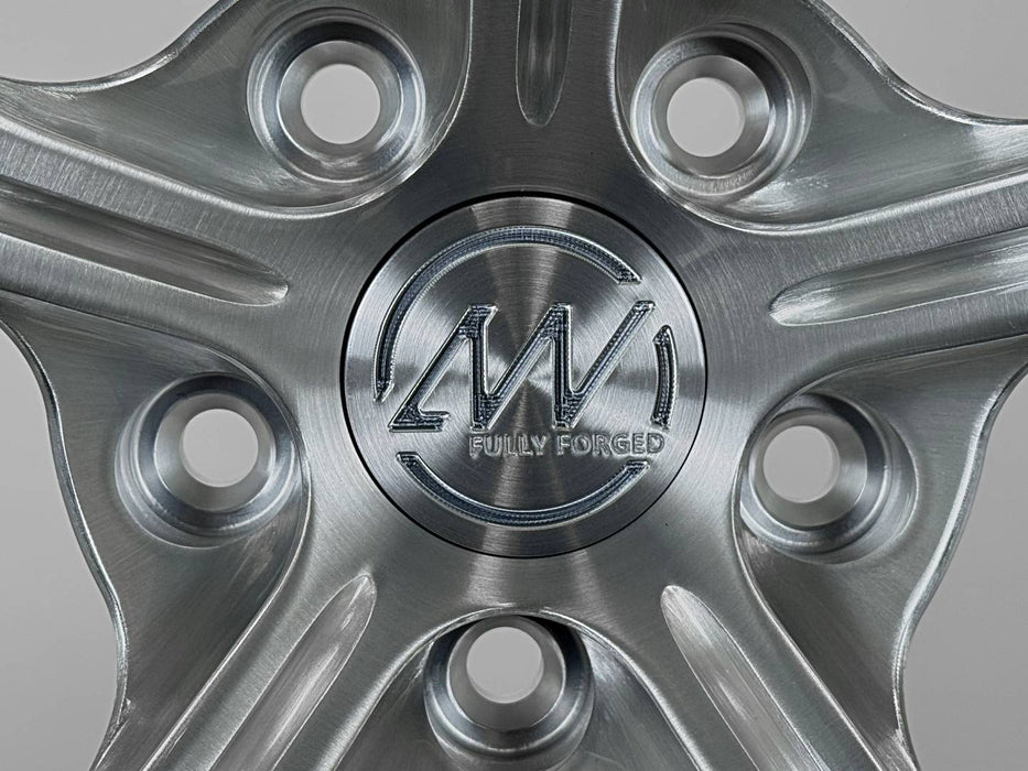 AWZZ for BMW M3 F80/E90 19x9.5 Inch +22 Offset Forged Wheels Brushed Silver