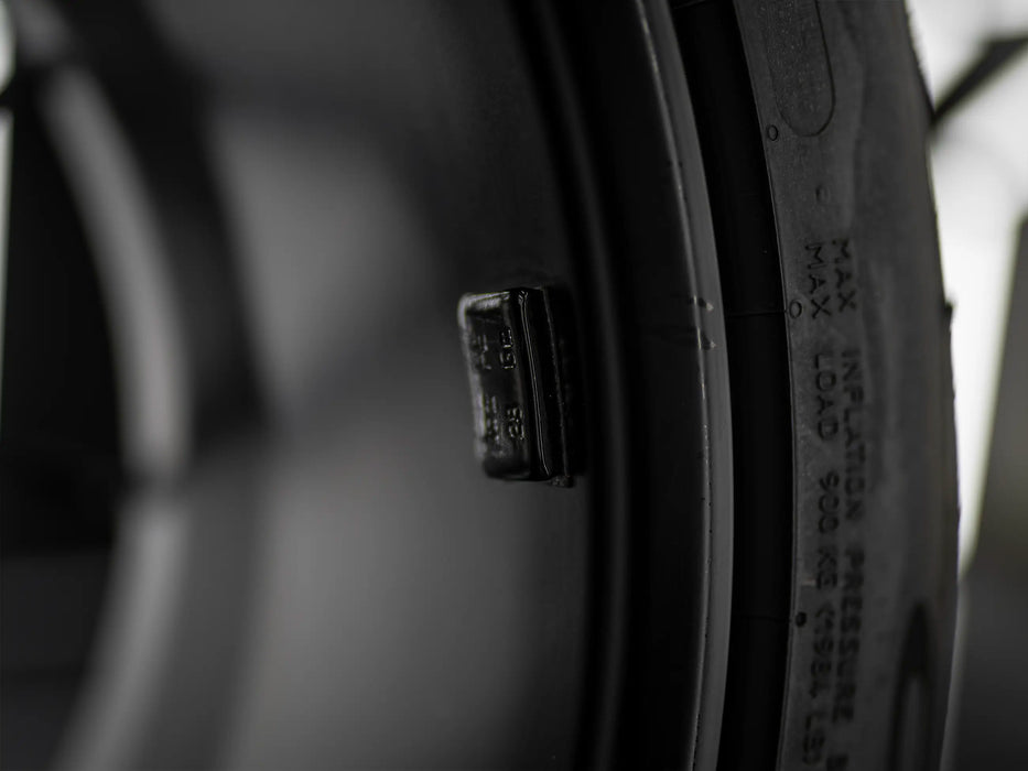 19-Inch AWZZ Satin Black Wheels + CONTINENTAL EXTREME CONTACT DWS06 PLUS 255/45R19 Tire Set for Tesla Model Y