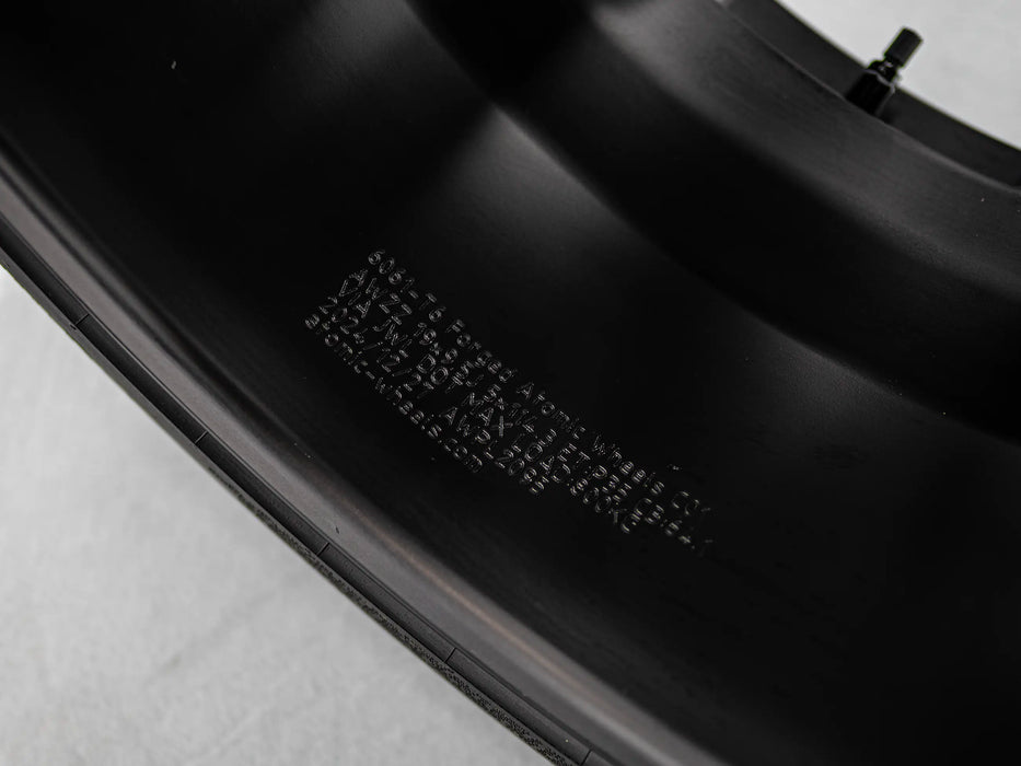 19-Inch AWZZ Satin Black Wheels + CONTINENTAL EXTREME CONTACT DWS06 PLUS 255/45R19 Tire Set for Tesla Model Y