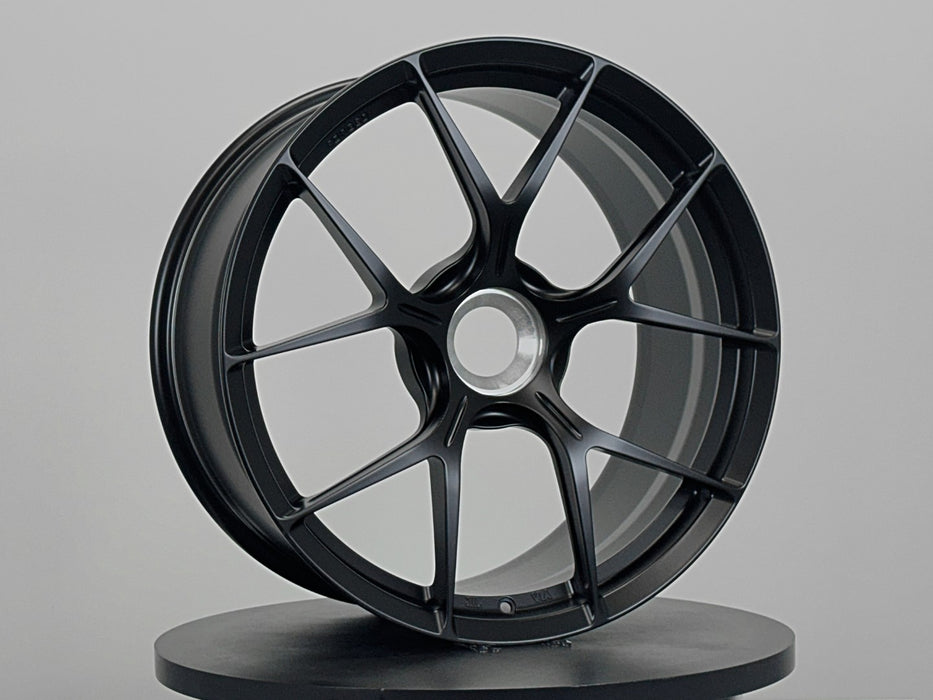 AWZZ for Porsche 911 (992) 21x12 Inch +60 Offset Forged Wheels Satin Black