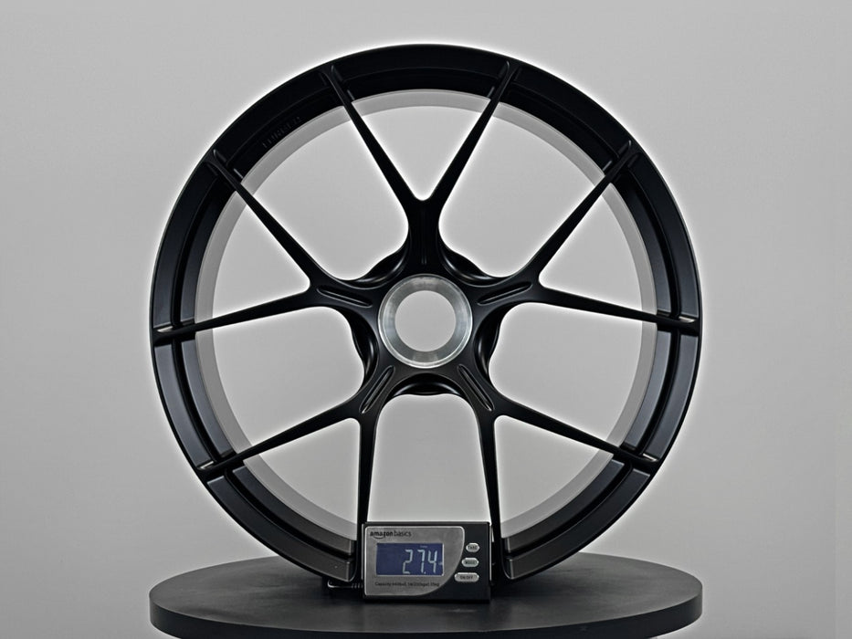 AWZZ for Porsche 911 (992) 21x12 Inch +60 Offset Forged Wheels Satin Black