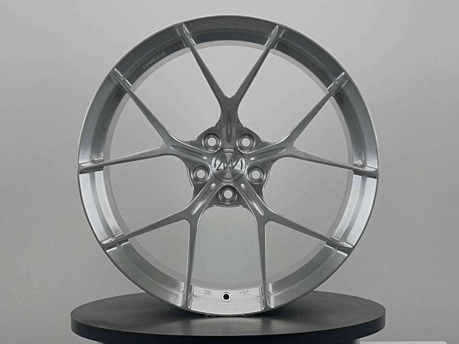 AWZZ for BMW M5/M8 20x10.5 Inch +22 Offset Forged Wheels Brushed Silver