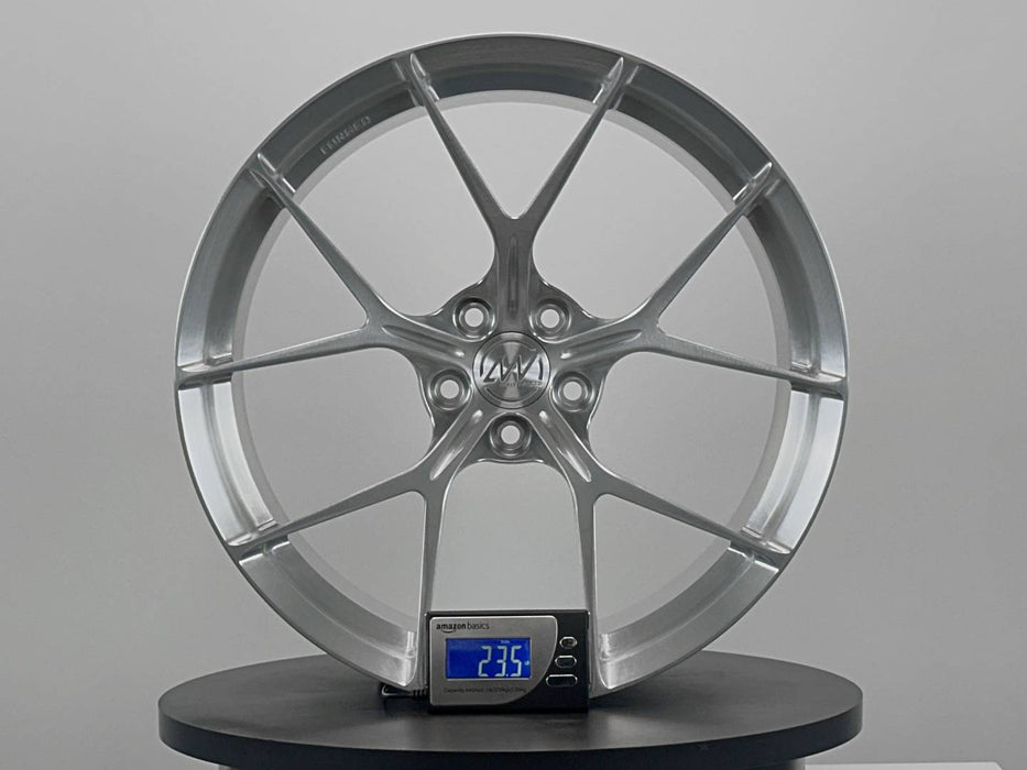AWZZ for BMW M5/M8 20x10.5 Inch +22 Offset Forged Wheels Brushed Silver