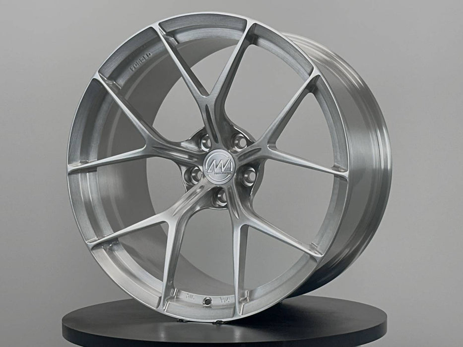 AWZZ for BMW M5/M8 20x10.5 Inch +22 Offset Forged Wheels Brushed Silver