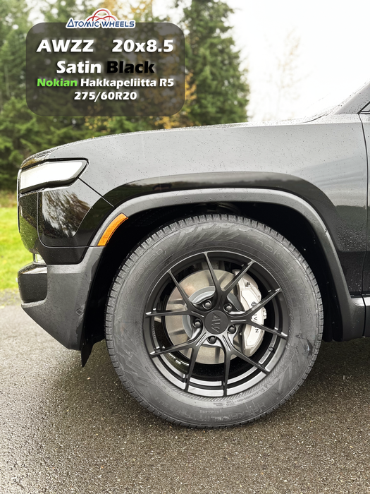 AWZZ for Rivian R1T/R1S 20x8.5" +45 Satin Black