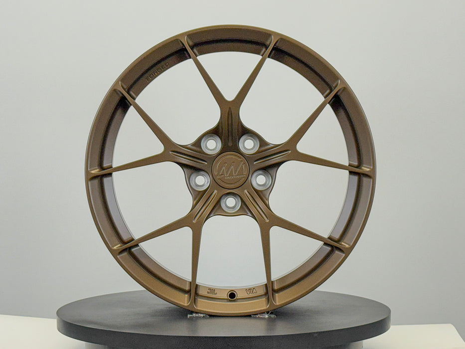 AWZZ for Tesla Model 3/Y 18x7.5 Inch +22 Offset Forged Wheels Satin Bronze