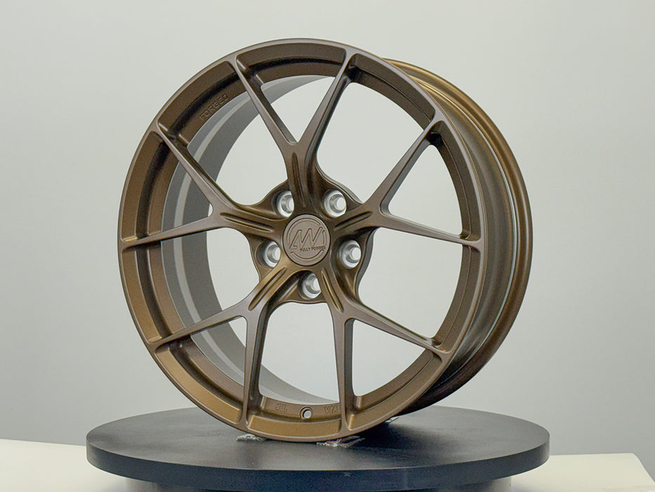 AWZZ for Tesla Model 3/Y 18x7.5 Inch +22 Offset Forged Wheels Satin Bronze