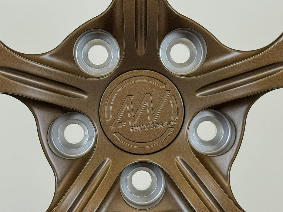 AWZZ for Tesla Model 3/Y 18x7.5 Inch +22 Offset Forged Wheels Satin Bronze