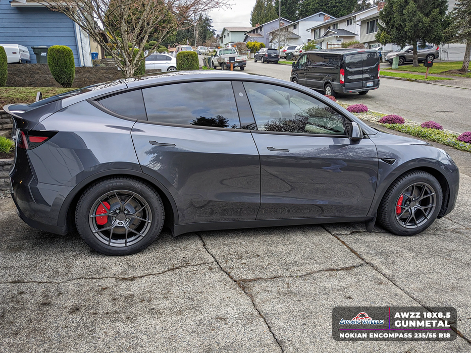 AWZZ for Tesla Model 3/Y 19x9.5 +35 Satin Gunmetal