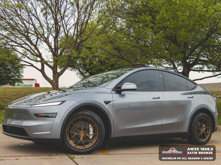 AWZZ for Tesla Model 3/Y 18x8.5 Inch +35 Offset Forged Wheels Satin Bronze