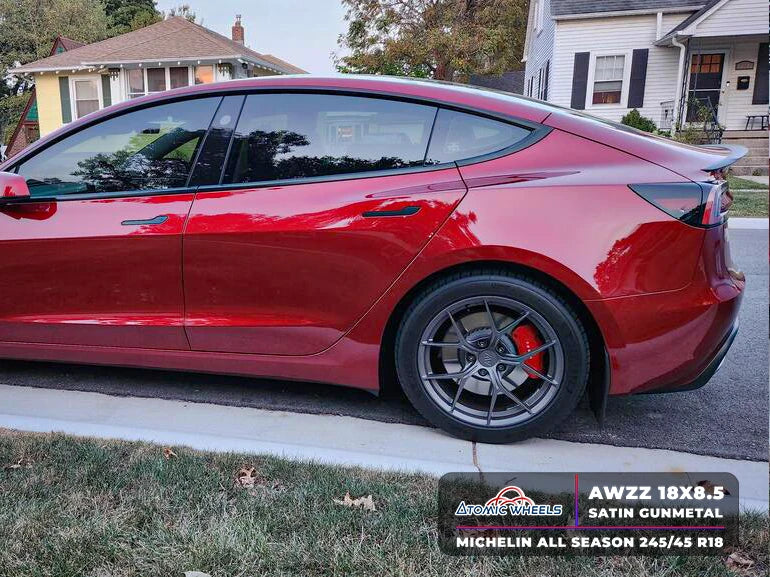 AWZZ for Tesla Model 3/Y 19x9.5 +35 Satin Gunmetal