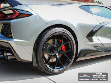 AWZZ for Corvette C8 20x11.5 Inch Offset Forged Wheels Gloss Black
