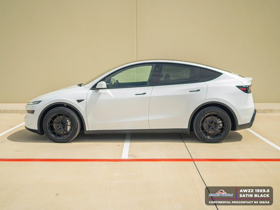 AWZZ for Tesla Model 3/Y 19x9.5 Inch +35 Offset Forged Wheels Satin Black