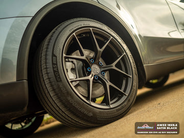 18-Inch AWZZ Satin Black Wheels + Michelin Pilot Sport 4 AS 235