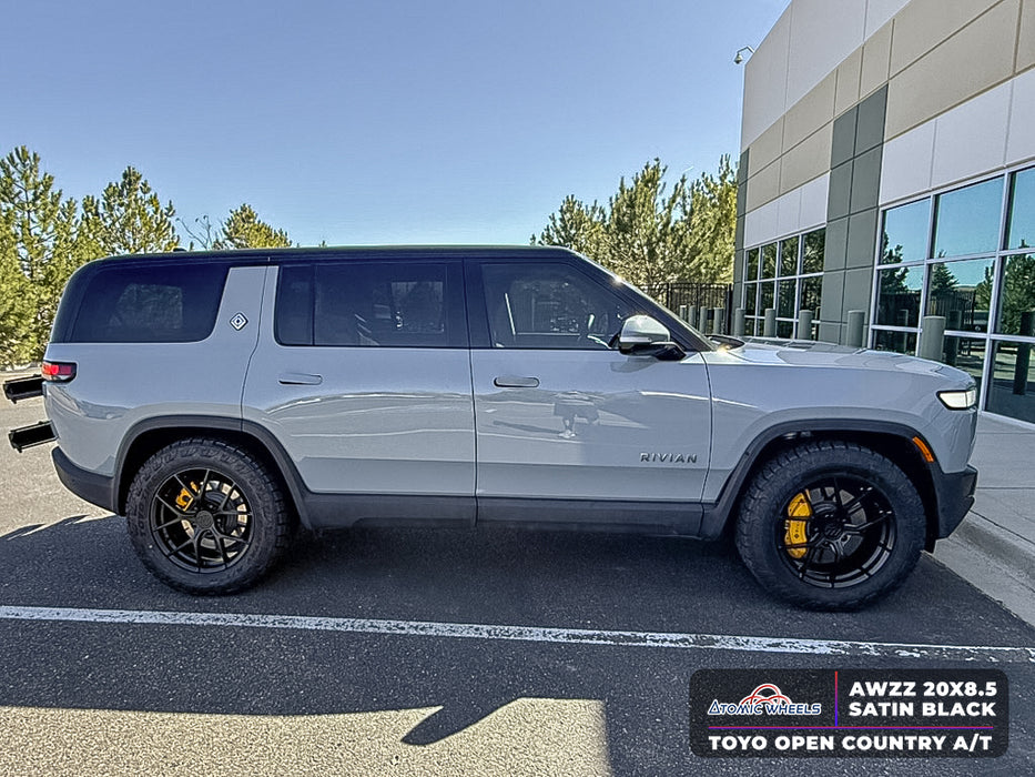 AWZZ for Rivian R1T/R1S 20x8.5 Inch +45 Offset Forged Wheels Satin Black