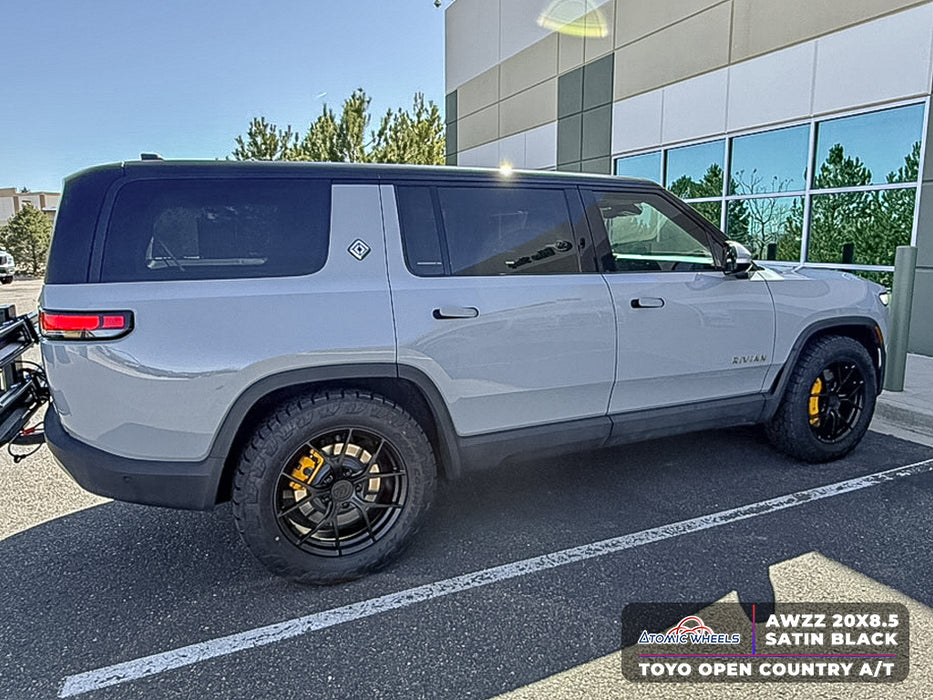 AWZZ for Rivian R1T/R1S 20x8.5 Inch +45 Offset Forged Wheels Satin Black