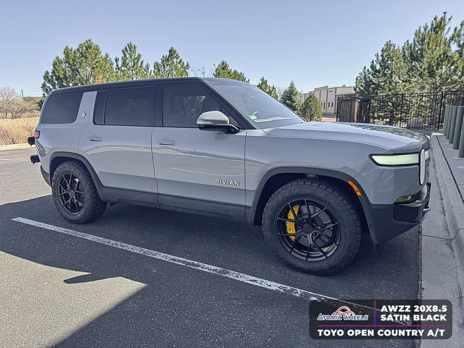 AWZZ for Rivian R1T/R1S 20x8.5 Inch +45 Offset Forged Wheels Satin Black
