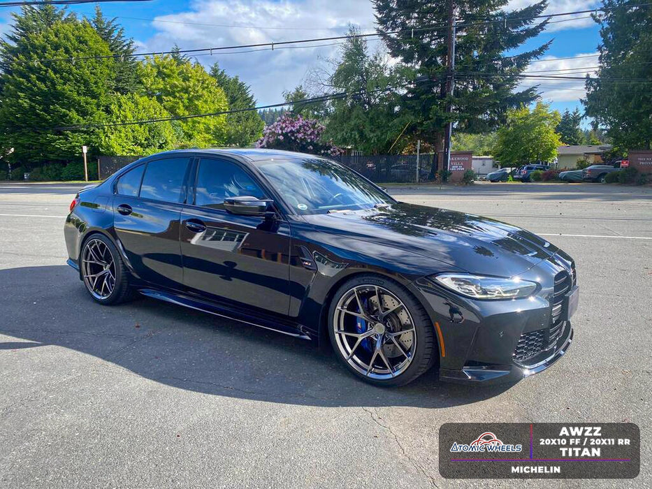 AWZZ for BMW M2/M3/M4 20x11 Inch +14 Offset Forged Wheels Titan