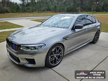 AWZZ for BMW M5/M8 20x9.5 Inch +22 Offset Forged Wheels Titan